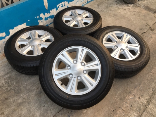 แม็กป้ายแดง ISUZU D-MAX BLUE POWER ขอบ 15 พร้อมยางป้ายแดง Yokohama 205-70-15 ปลายปี 17