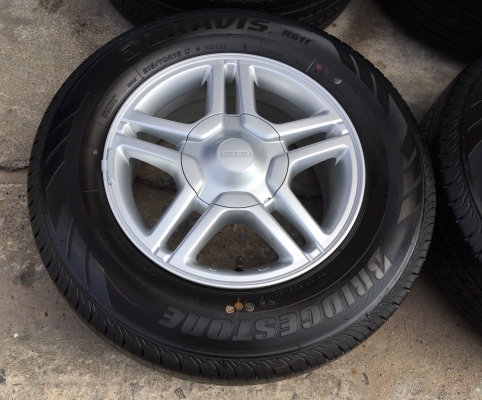 แม็กป้ายแดง ISUZU Blue Power ขอบ 16 พร้อมยางป้ายแดง 215-70-16 ลงพื้นปี 18