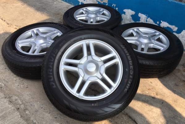 แม็กป้ายแดง ISUZU Blue Power ขอบ 16 พร้อมยางป้ายแดง 215-70-16 ลงพื้นปี 18