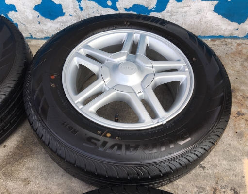 แม็กป้ายแดง ISUZU Blue Power ขอบ 16 พร้อมยางป้ายแดง 215-70-16 ลงพื้นปี 18