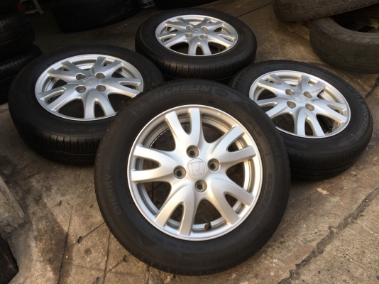 ล้อแม็ก Honda Brio ขอบ 14 พร้อมยาง Michelin 175-65-14 ปลายปี12