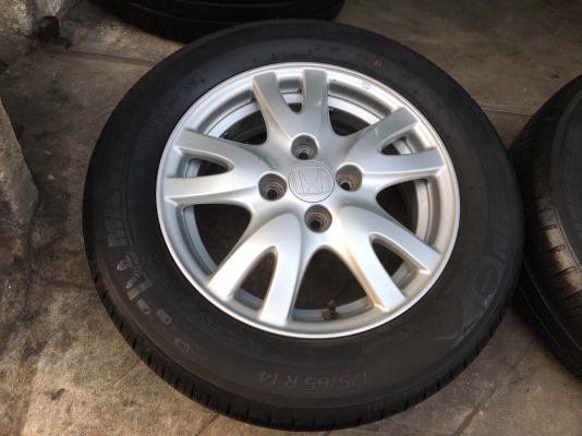 ล้อแม็ก Honda Brio ขอบ 14 พร้อมยาง Michelin 175-65-14 ปลายปี12