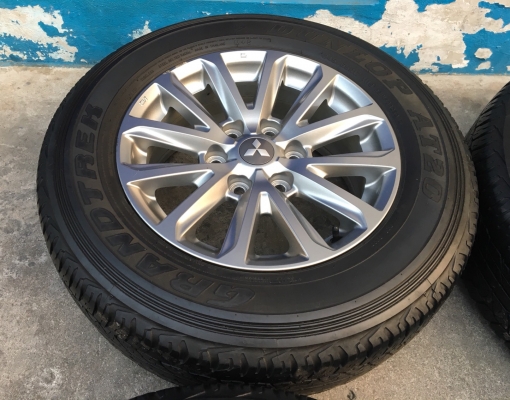 ล้อแม็ก Mitsu New Triton Plus ขอบ17 พร้อมยาง Dunlop 245-65-17 ปลายปี14