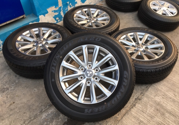ล้อแม็ก Mitsu New Triton Plus ขอบ17 พร้อมยาง Dunlop 245-65-17 ปลายปี14