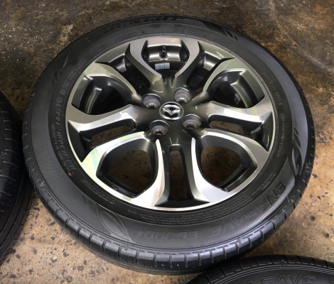 ล้อแม็ก Mazda 2 ตัวท๊อป ขอบ 16 พร้อมยาง Dunlop 185-60-16 ปี 15 แม็กสวย
