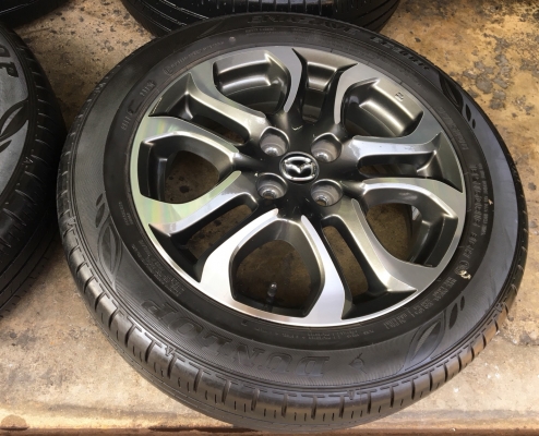 ล้อแม็ก Mazda 2 ตัวท๊อป ขอบ 16 พร้อมยาง Dunlop 185-60-16 ปี 15 แม็กสวย