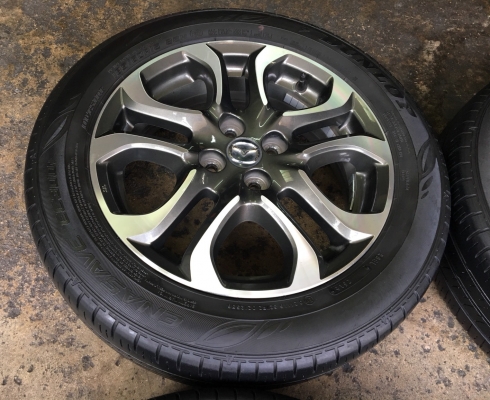 ล้อแม็ก Mazda 2 ตัวท๊อป ขอบ 16 พร้อมยาง Dunlop 185-60-16 ปี 15 แม็กสวย