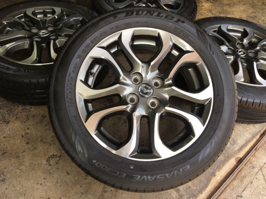 ล้อแม็ก Mazda 2 ตัวท๊อป ขอบ 16 พร้อมยาง Dunlop 185-60-16 ปี 15 แม็กสวย