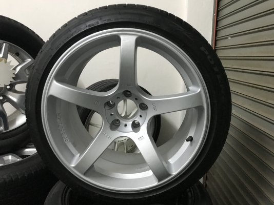 ขายๆโปรไดร์ขอบ18  5/114หน้า9.5หลัง10.5พร้อมยางหน้าBRIDESTONE 245/40/18ปี15ยางหลัง Pirelli 255-45R18ปี14 ดอกเต็มๆทัง4เส้นใช้กันยาวๆ ????ล้อมีซ่อม????ร้าวในคู่หน้า1วงใช้ได้ปกติ ขายตามสภาพยกชุด 7900 ฿   ID line Tel 0850448320