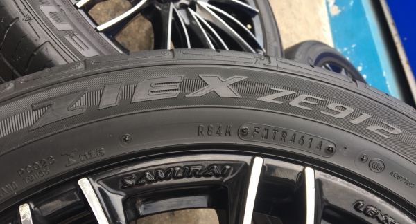 ล้อแม็ก LENSO SAMURAI ขอบ 17 สีดำหน้าเงา พร้อมยาง 215-50-17 ปลายปี 14