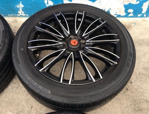 ล้อแม็ก LENSO SAMURAI ขอบ 17 สีดำหน้าเงา พร้อมยาง 215-50-17 ปลายปี 14