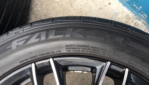 ล้อแม็ก LENSO SAMURAI ขอบ 17 สีดำหน้าเงา พร้อมยาง 215-50-17 ปลายปี 14