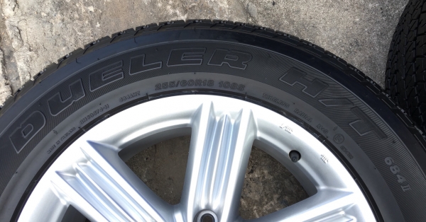 แม็กป้ายแดง ISUZU D-MAX BLUE POWER ขอบ 18 พร้อมยางป้ายแดง Bridgestone 255-60-18 ปี 17 แม็กสวย ดอกเต็ม