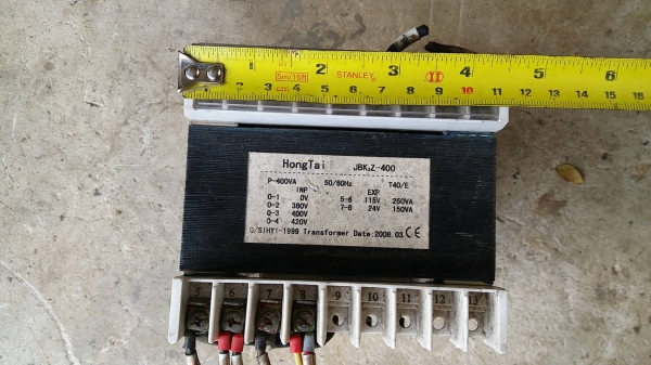 หม้อแปลงไฟฟ้า 3 เฟส 380V ขนาด 400VA ออก 110V