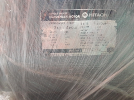 ขาย !! มอเตอร์.ฮิตาชิ.ขนาด3แรง220v.สภาพพร้อมใช้งาน ขาย !! มอเตอร์.ฮิตาชิ.ขนาด3แรง220v.สภาพพร้อมใช้งาน