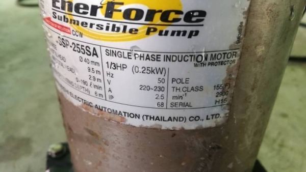 ขาย2200บาท line id : line 832923โทร 083-2000058 Submersible Pumpปั๊มแช่ยี่ห้อมิชชูมิชิ แบบมีลูกลอยเช