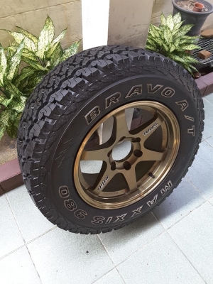 ล้อ TE37 + ยางใหม่ Maxxis AT 265-65-17 สวยๆ 1วง ล้อ TE37 + ยางใหม่ Maxxis AT 265-65-17 สวยๆ 1วง