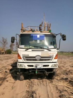 ขาย HINO 344 พ่วงแม่ลูก กระบะเหล็กสามมิตร รถปี 53