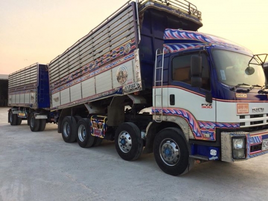 พ่วง 20 ล้อ ISUZU FVZ300 ปี 53 กระบะมิเนียมคอกเกษตร - อู่เอสที สองคานหน้า สามเพลาหลัง ( ถอดออก 1 เพลา ) ใส่ของได้ 30.5 ตัน พ่วง 20 ล้อ ISUZU FVZ300 ปี 53 กระบะมิเนียมคอกเกษตร - อู่เอสที สองคานหน้า สามเพลาหลัง ( ถอดออก 1 เพลา ) ใส่ของได้ 30.5 ตัน