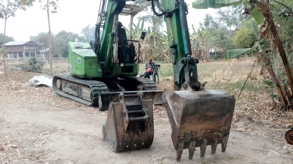 ขายแบคโฮMITSUBISHI. MX55 เก่านอกเอกสารอินวอยมีไลท์แยกตัวเดินเต่ากระต่าย