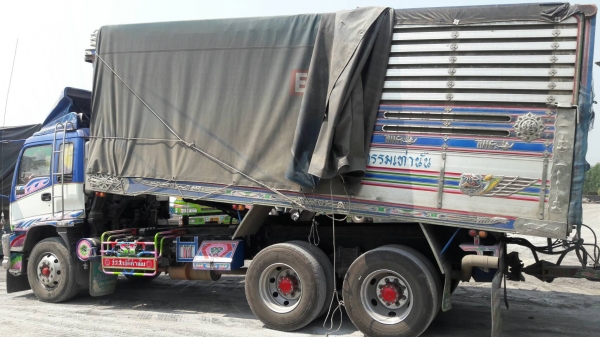 พ่วง 22 ล้อ ISUZU FXZ320 EURO2 ปี 51 แม็กซ์โหลด ไมล์ 5 แสน กระบะมิเนียมคอกเกษตร - ดั้ม ส.สมบัติชุดใหญ่ สวยเดิมบาง ยางดี