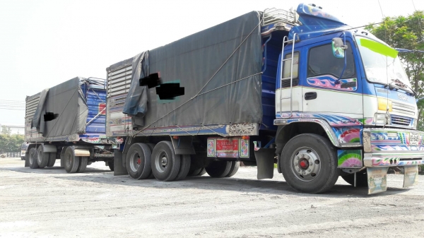 พ่วง 22 ล้อ ISUZU FXZ320 EURO2 ปี 51 แม็กซ์โหลด ไมล์ 5 แสน กระบะมิเนียมคอกเกษตร - ดั้ม ส.สมบัติชุดใหญ่ สวยเดิมบาง ยางดี