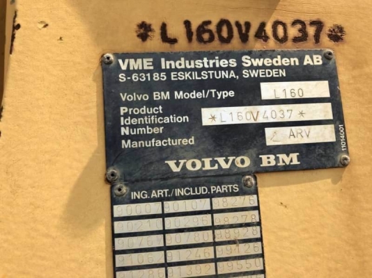 ขาย 685,000 รถตักตีนแกะ VOLVO L160 เครื่องดี เกียร์ดี สภาพจอด(สตาร์ทติด)  เอกสารชื้อขาย  รถอยู่ นครปฐม โทร 0610710295