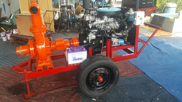 เครื่องสูบนํ้าประกอบใหม่พร้อมใช้งาน เครื่องยนต์ ISUZU C190 DIESEL