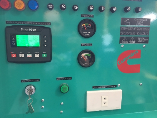 CUMMINS 200 KVA. U.S.A. พร้อมชุด Auto A.T.S.จัดส่งฟรี รับประกัน 24 เดือน