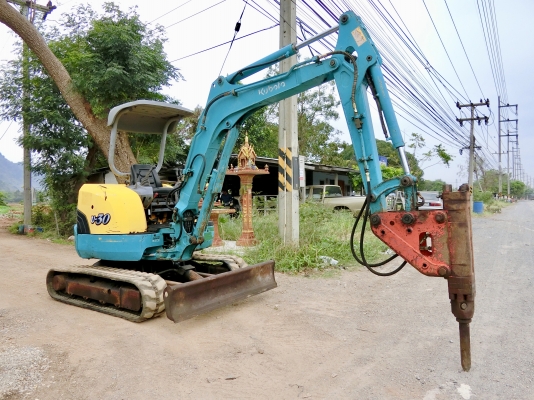 KUBOTA U30-3 มีหัวแย๊ก<มีVDOให้ชม>รถเก่านอกมีเอกสาร☎️ติดต่อ 085-5632278 (ราคาต่อรองได้)