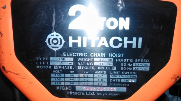 **ขายถูกๆ รอกไฟฟ้ามือสอง(เก่านอก-แห้งๆญี่ปุ่น)** HITACHI 2ตัน  ทดสอบเรียบร้อย ทุกระบบทำงานได้ดีมากๆ นิ่งๆพร้อมใช้งานครับ