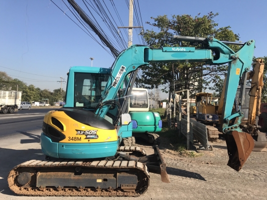 ขายแม็คโคร KUBOTA RX-505 ปี 2008 (ขนาด 5 ตัน) 5000 ชั่วโมง FROM JAPAN พร้อมใช้งาน ติดต่อ 063-9316985 ID LINE : 0639316985 ครับ