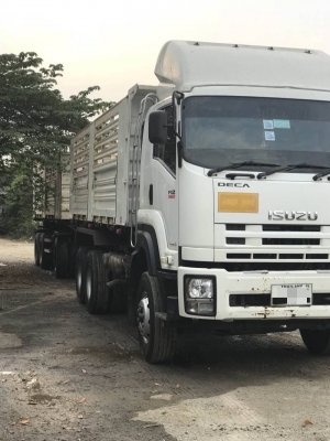 ขาย ISUZU 360 พ่วงแม่ลูก กระบะเหล็กสามมิตร  รถปี 57