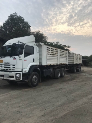 ขาย ISUZU 360 พ่วงแม่ลูก กระบะเหล็กสามมิตร  รถปี 57