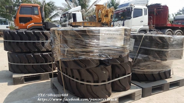 FROM JAPAN RUBBER TRACKแทรคยางใหม่ งานนำเข้าจากญี่ปุ่นแท้ๆสำหรับรถขุดไซค์ 60, 65, 75/ ขนาด450 *74(ข้อถี่)*8.0 /ราคาเพียง(คู่ละ :62,000 บาท)
