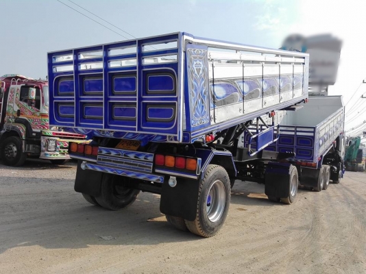 ISUZU เครื่อง 300 แรง ปี 53 กระบะดัมพ์มิเนียมแม่ลูก 2 เพลา พร้อมใช้งาน