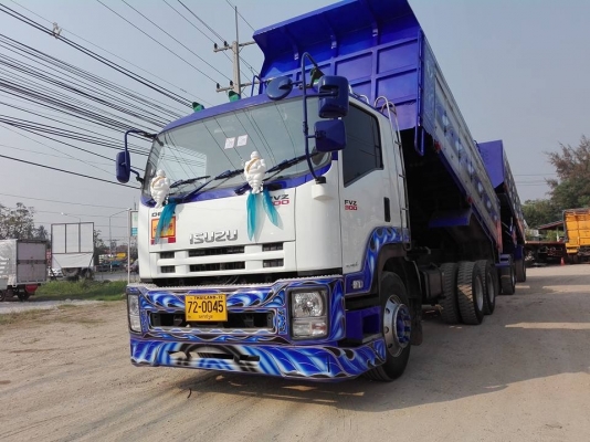 ISUZU เครื่อง 300 แรง ปี 53 กระบะดัมพ์มิเนียมแม่ลูก 2 เพลา พร้อมใช้งาน
