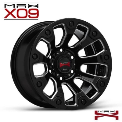 ล้อแม็กซ์ LENSO MAX-X09 ขอบ17 นิ้ว สีดำคลิบเงิน