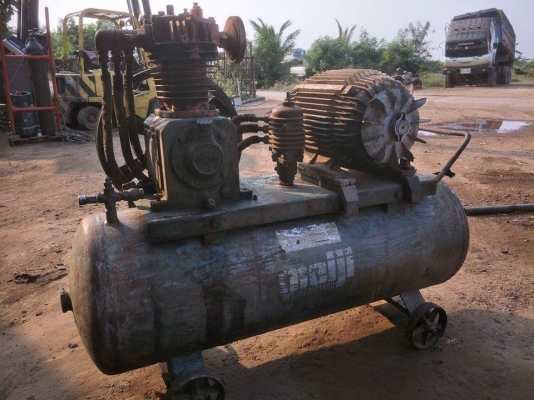 ขายด่วนปั๊มลมยิงบล็อคลม2สูบใหญ่มอเตอร์20HPสามเฟสสภาพเดิมๆพร้อมใช้