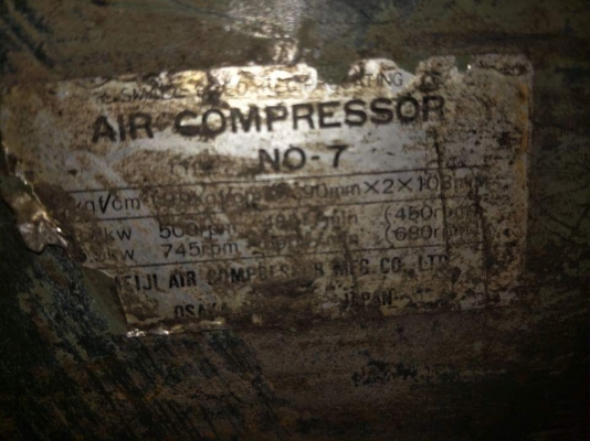 ขายด่วนปั๊มลมยิงบล็อคลม2สูบใหญ่มอเตอร์20HPสามเฟสสภาพเดิมๆพร้อมใช้