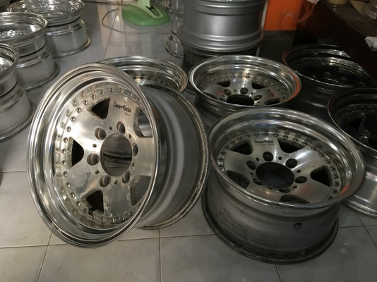 ขายล้อ WORK Deerfield 3 ชิ้นแท้ 15x8 ออฟ0 6รูกระบะ ถูกๆประมูลญี่ปุ่น