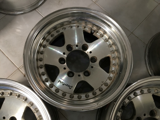 ขายล้อ WORK Deerfield 3 ชิ้นแท้ 15x8 ออฟ0 6รูกระบะ ถูกๆประมูลญี่ปุ่น
