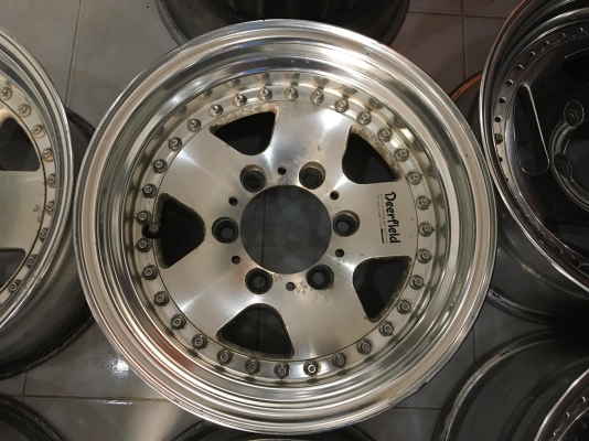 ขายล้อ WORK Deerfield 3 ชิ้นแท้ 15x8 ออฟ0 6รูกระบะ ถูกๆประมูลญี่ปุ่น