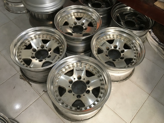 ขายล้อ WORK Deerfield 3 ชิ้นแท้ 15x8 ออฟ0 6รูกระบะ ถูกๆประมูลญี่ปุ่น