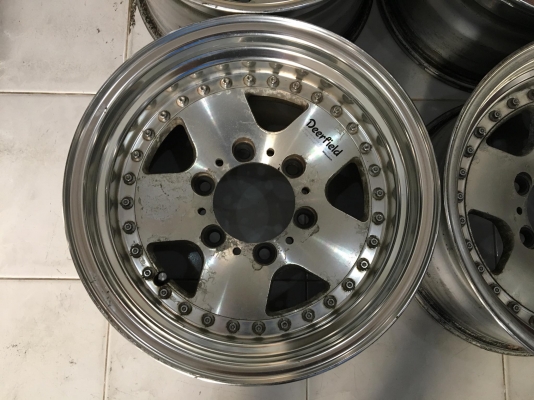 ขายล้อ WORK Deerfield 3 ชิ้นแท้ 15x8 ออฟ0 6รูกระบะ ถูกๆประมูลญี่ปุ่น