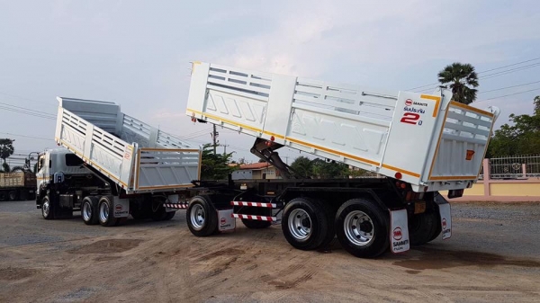 ISUZU FXZ DECA 360 ปี 56 แม่ลูกดัมพ์สามมิตร รถสวยพร้อมใช้ยางดี 80\% คลัสซีสวย เอกสารพร้อมโอน