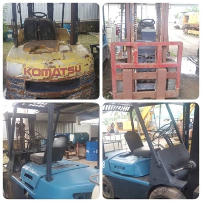 มี 2 คันละ 125,000 บาท โฟลค์ลิฟต์ 3 ตัน KOMATSU &amp;HYSER เครื่องดีเชล สภาพพร้อมใช้  รถอยู่ สระบุรี โทร 0610710295