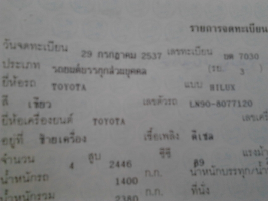 ขาย กระบะแค็ป ไมตี้เอ็กซ์ 2.5 ปี37/94 เครื่อง2Lฟิตใหม่ ไม่ไอไม่เยิ้ม ช่วงล่างแน่น ไม่ส่าย ไม่หอน คัสซีสวยไม่ผุไม่ดาม หน้า-หลังเดิมๆไม่เคยชน พื้นปูกระบะ ยางดี4เส้น ภายในดี เบาะไม่ขาด แอร์เย็น คอนโซลครบ สีดี  พร้อมใช้พร้อมลุยงาน ***ขายแล้วครับ ขอบคุณTruck2h