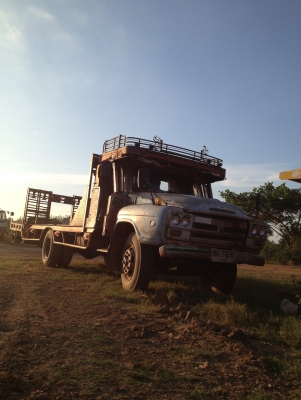 รถเทรลเลอร์ใส่รถเกี่ยว เฟืองท้ายอีซูสุใหญ่