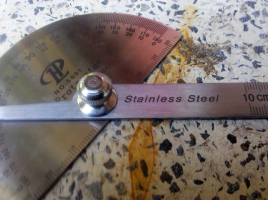 ชุดวัดมุมวัดองศา บรรทัดวัดมุมเป็นสแตนเลส ปรับองศาได้ วัดได้หลายอย่าง